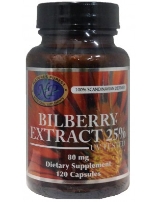 Bilberry 25% Extract, 120 capsules, 80 mg