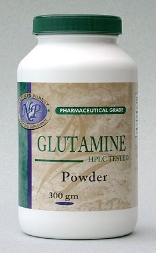L-GLUTAMINE Powder, 300 grams, jar