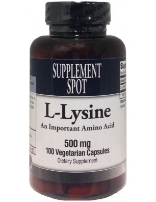 L-Lysine, 100 capsules, 500 mg