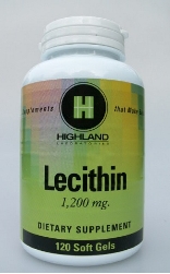 LECITHIN 12:1 Concentrate, 120 soft gels, 1200 mg, 35% Phosphatidyl Choline (430 mg)